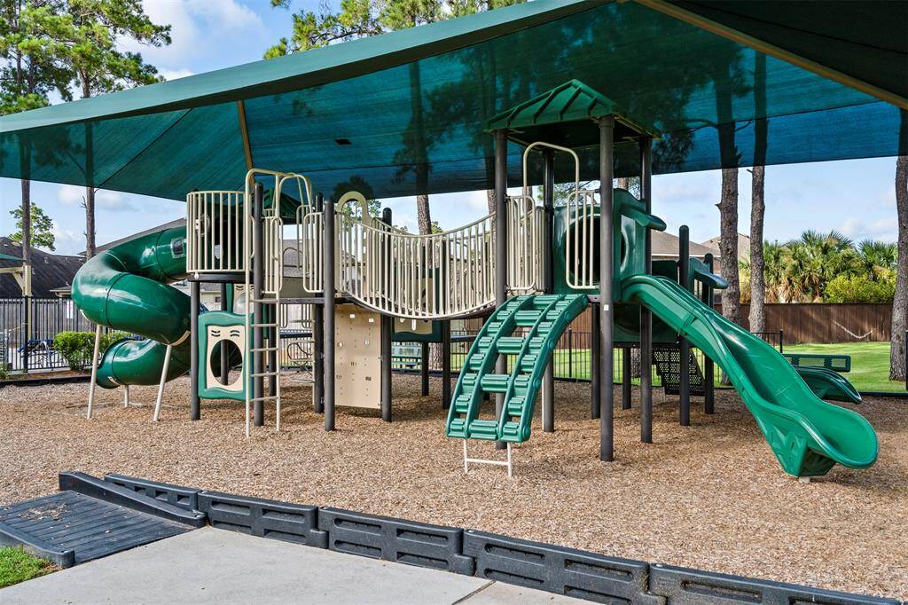 The covered playground is shaded so it's easy to enjoy all year round.