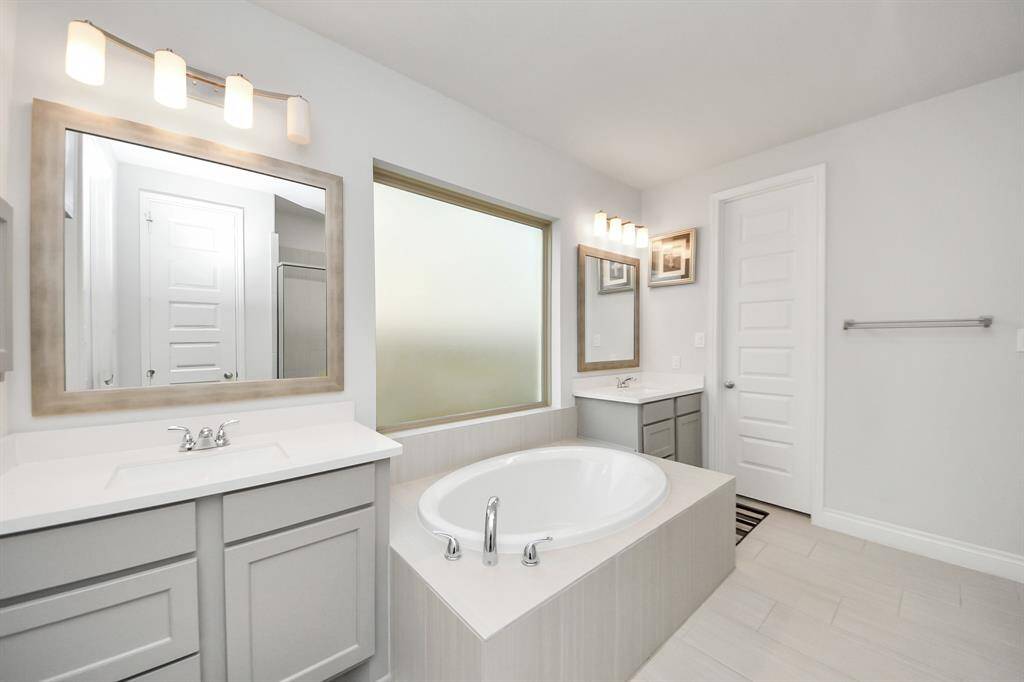 The framed mirrors enhances this space!