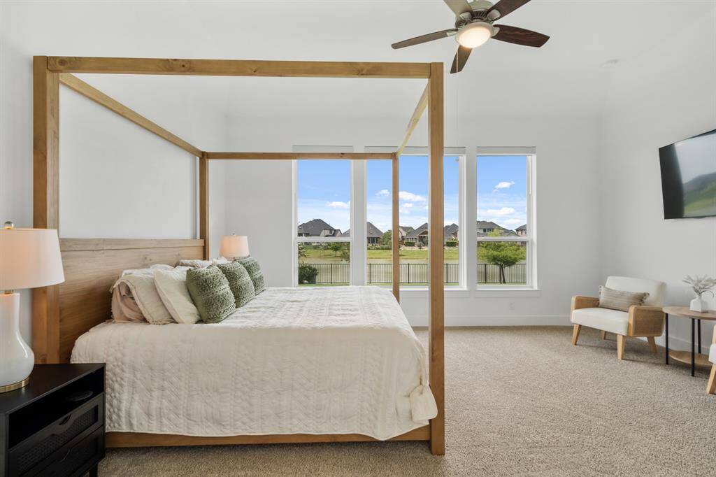 This inviting retreat effortlessly accommodates a king-size bed, creating the perfect sanctuary for rest and relaxation.