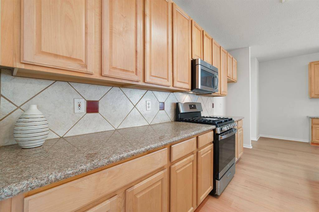 Granite countertop and brank new stove and dishwasher