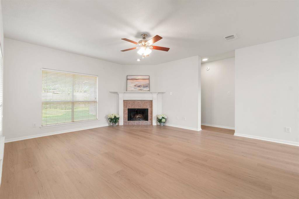 Living room with gas fireplace