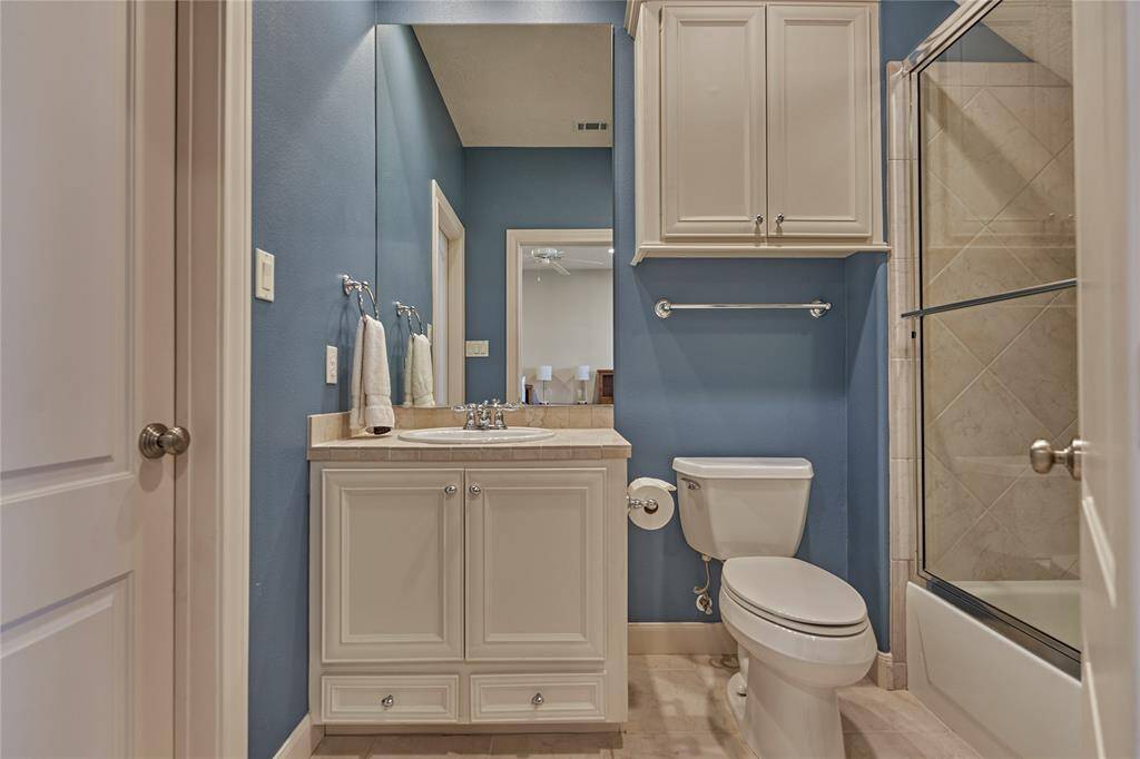 One of the guest baths with tub/shower combo.