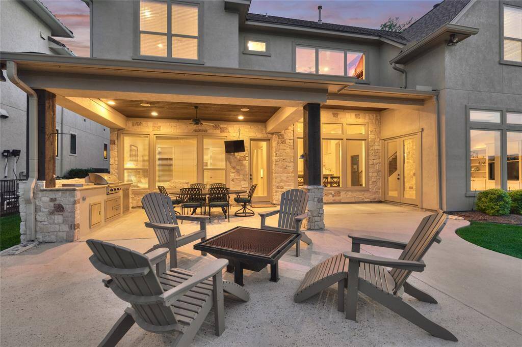Enjoy versatile outdoor living with both covered and open entertaining spaces.