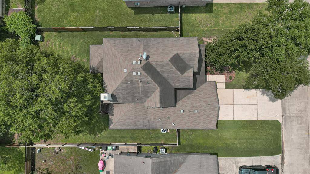 Aerial view of the home.