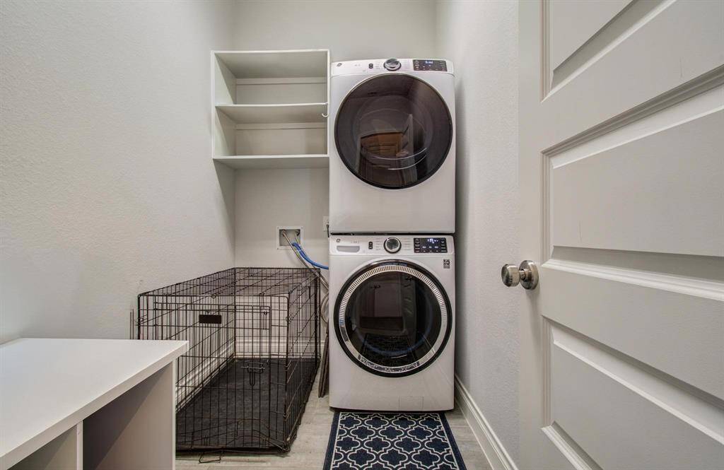 Well-placed utility room offers everyday convenience.