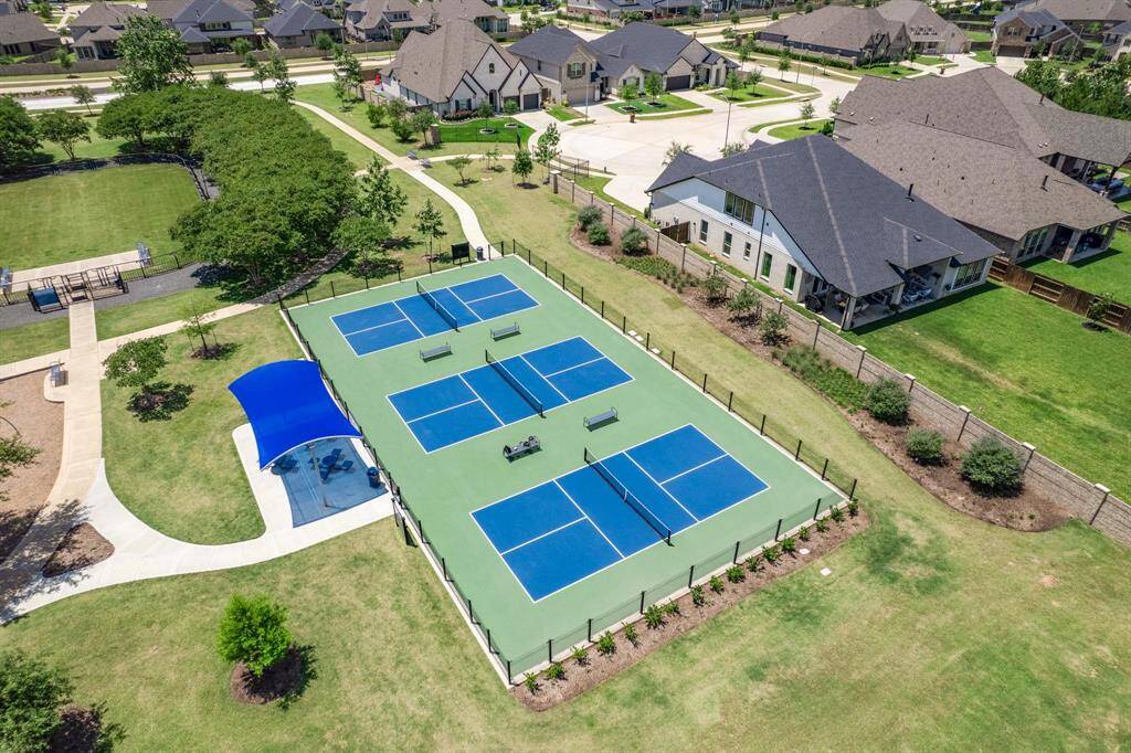 Enjoy a game close to home—Amira features dedicated pickleball courts with shaded seating areas, perfect for casual play or friendly competition in this active, amenity-rich community.
