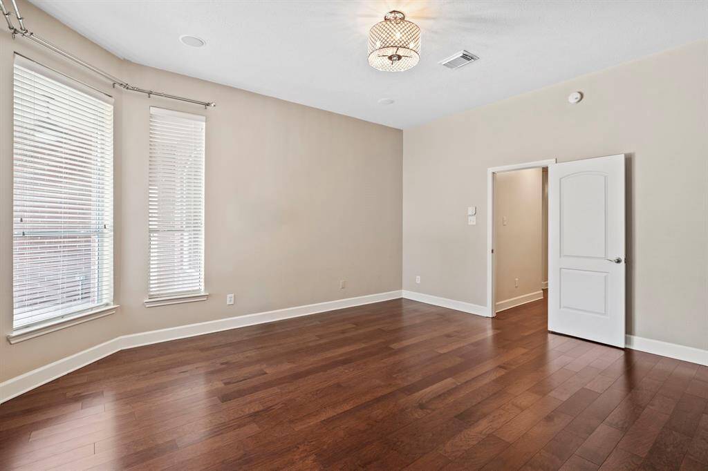 Primary bedroom with lots of space.