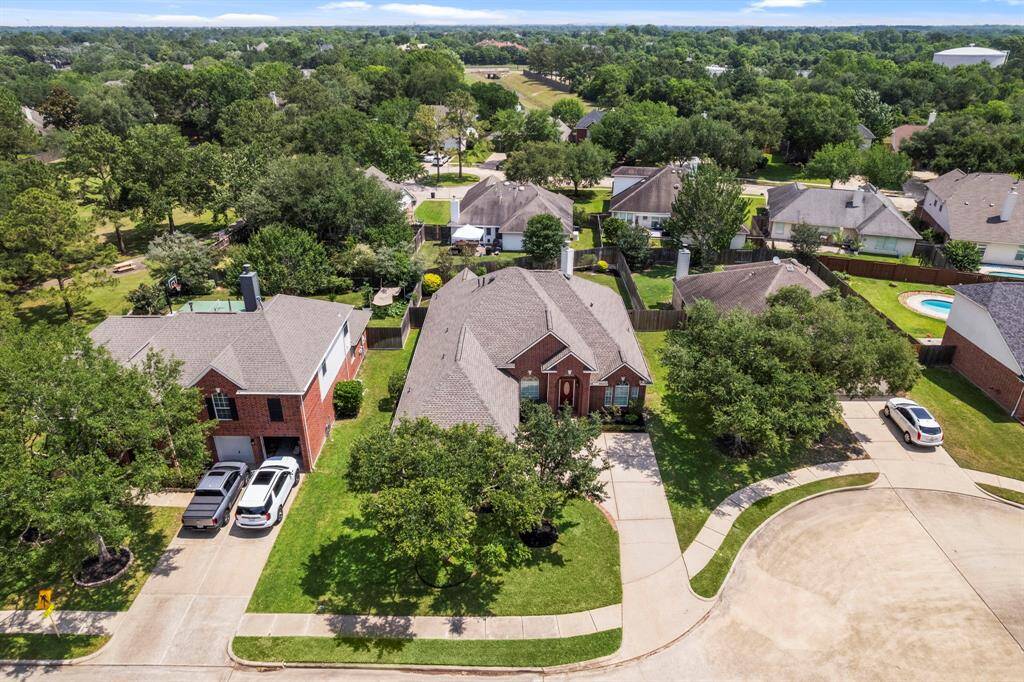 Birds eye view of the property.