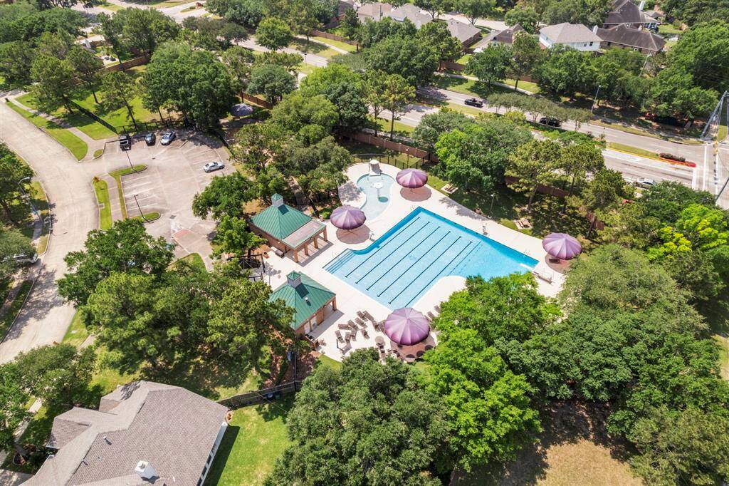 The pool is just down the street within walking distance.