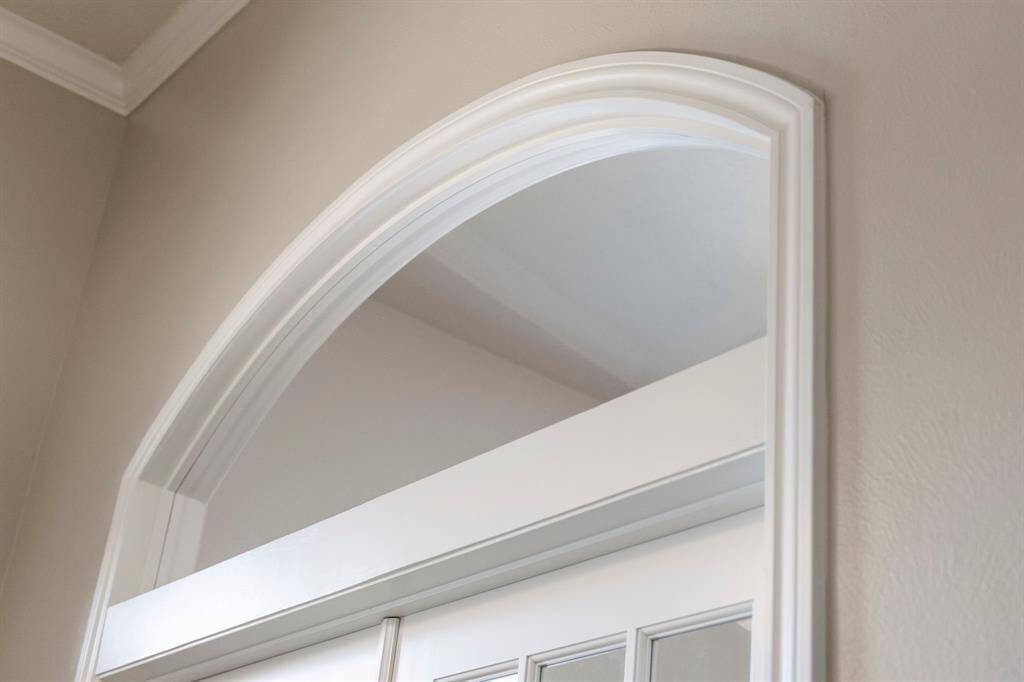 Current owner enclosed the space for privacy and added some nice molding for accent.