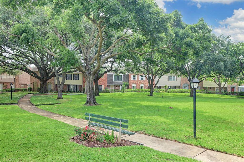 Benches and walking paths