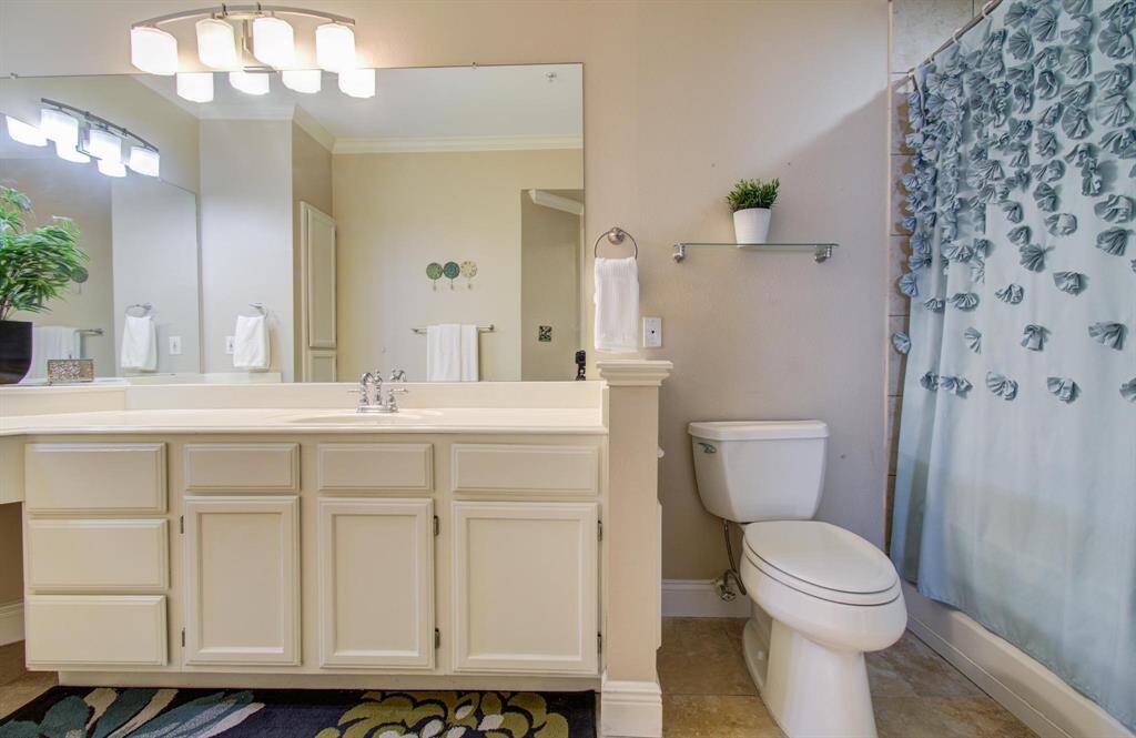 Another view of the bathroom layout.