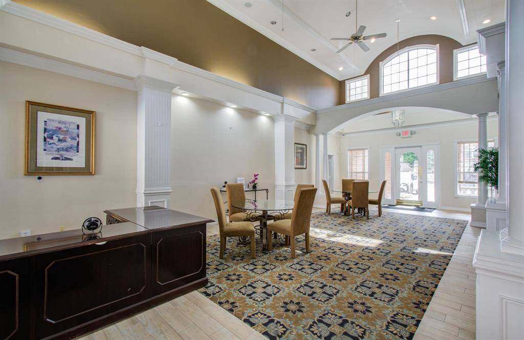 Business center offers tables for meeting with clients or guests
