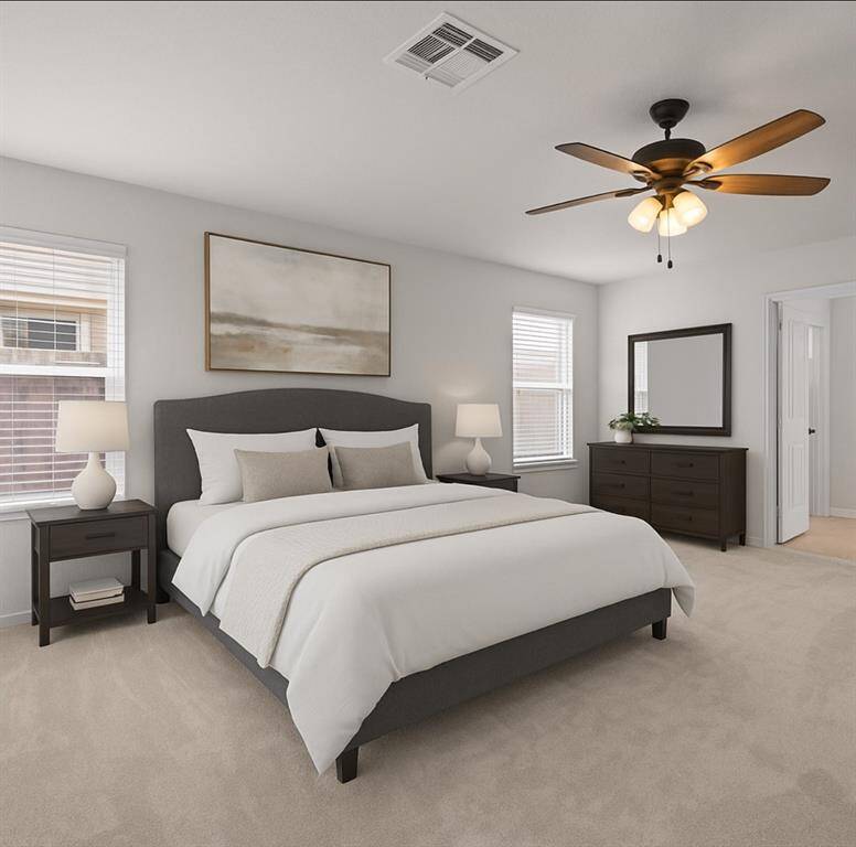 Virtually staged Primary Room