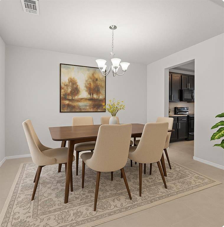 Virtually staged Formal Dining