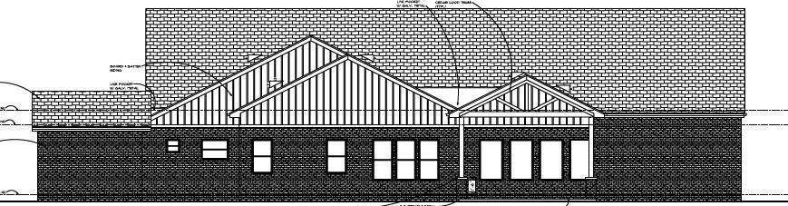 Floor Plan 11 Back Elevation with Huge Covered Patio to enjoy your Serene Backyard surrounded by nature