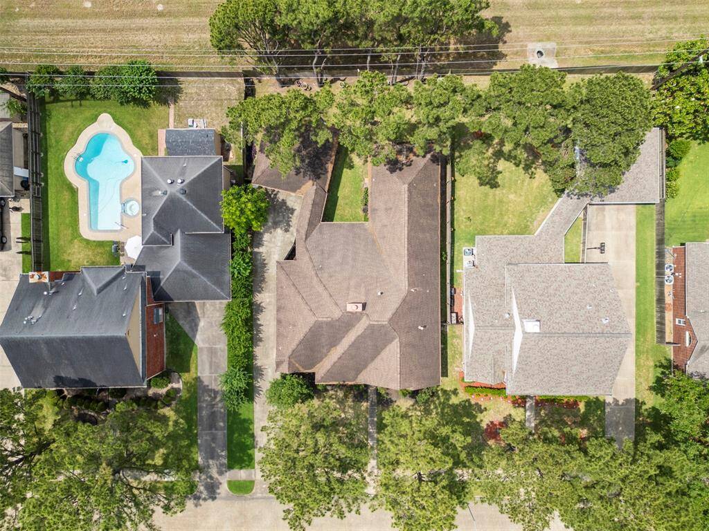 Aerial view of the home.