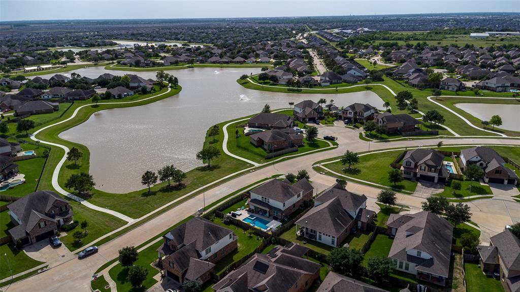 Aerial View showcasing the community lake.