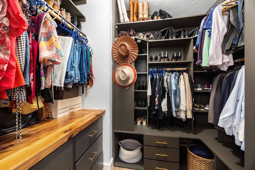 Custom closets in 3 bedrooms