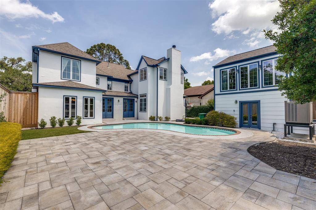 Pool and patio that enable lots of fun time outdoors.