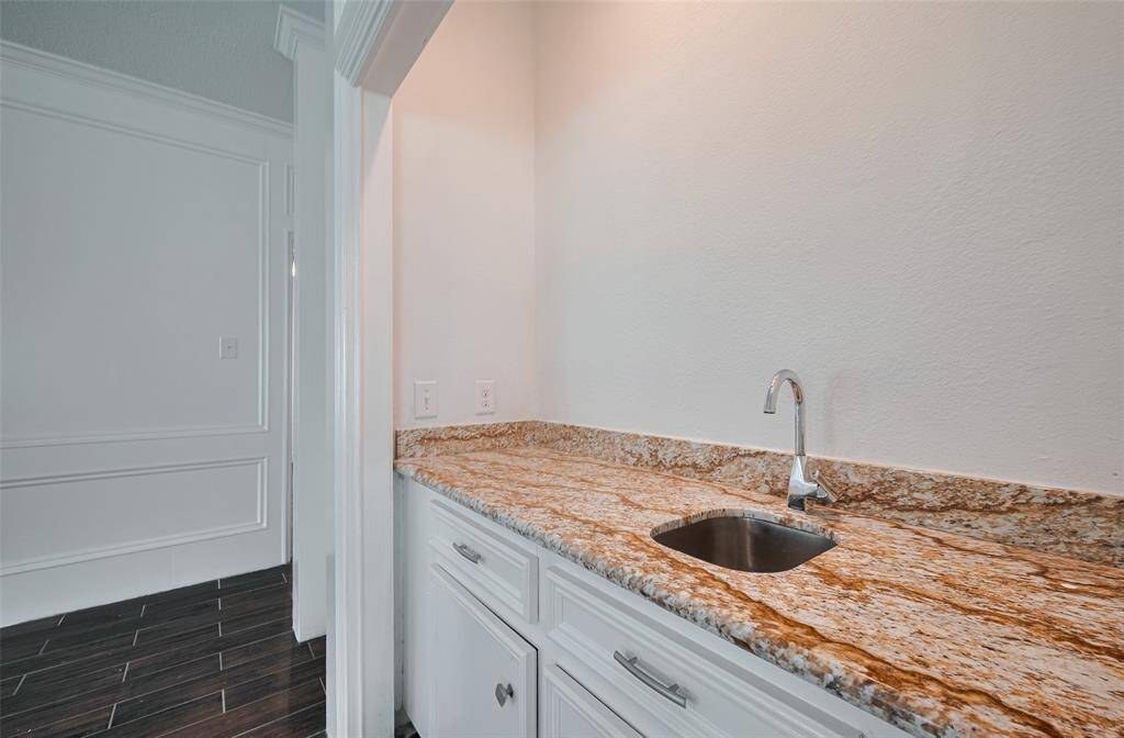 Formal Wet Bar in Family Living Room