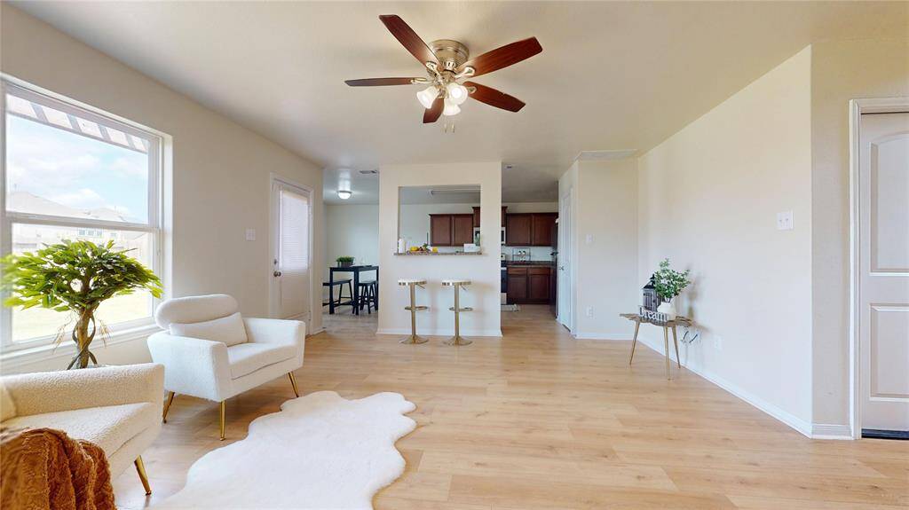 2429 Regatta Ln, Open concept living room to kitchen and dining area.