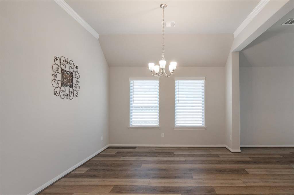 The dining room is open to the Living room
