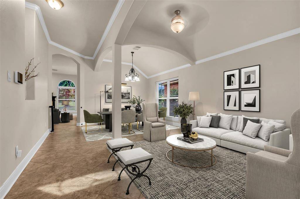 Now you don't have to imagine how you would furnish the living room and dining room. It's stunning with the virtual staging.