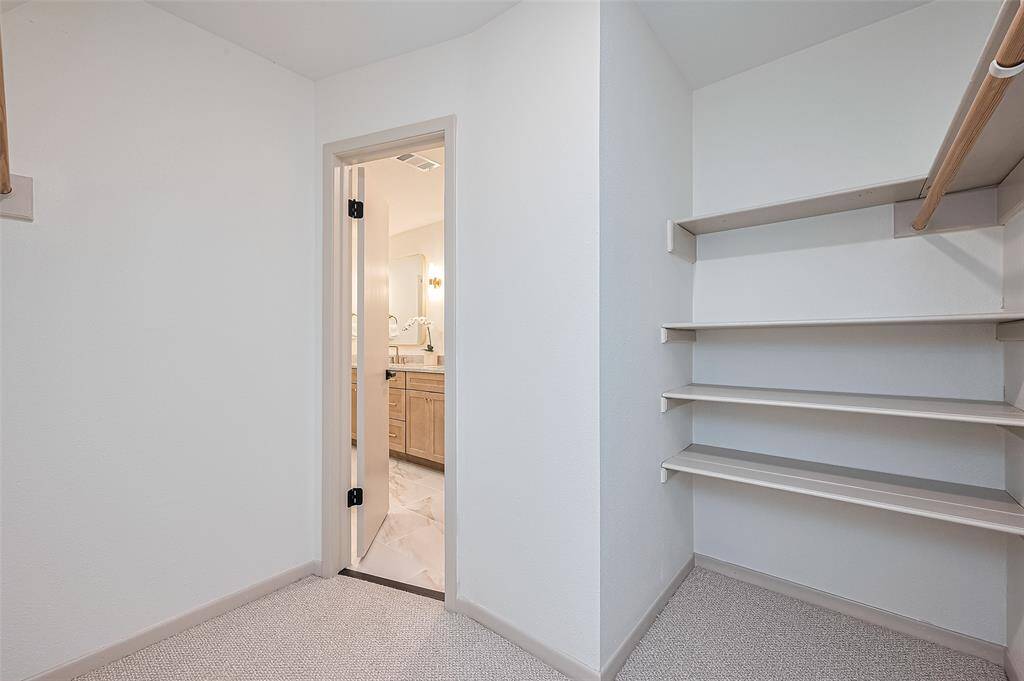 There are 3 Separate walk-in closets with plenty of hanging space and shelving.