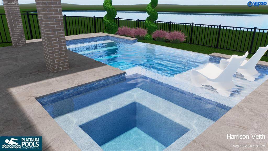 This pool rendering shows the incredible potential for a custom pool to make your own backyard oasis. Imagine swimming with a lake view, cooling off on hot Texas days, and creating lasting memories in your personal waterfront retreat.