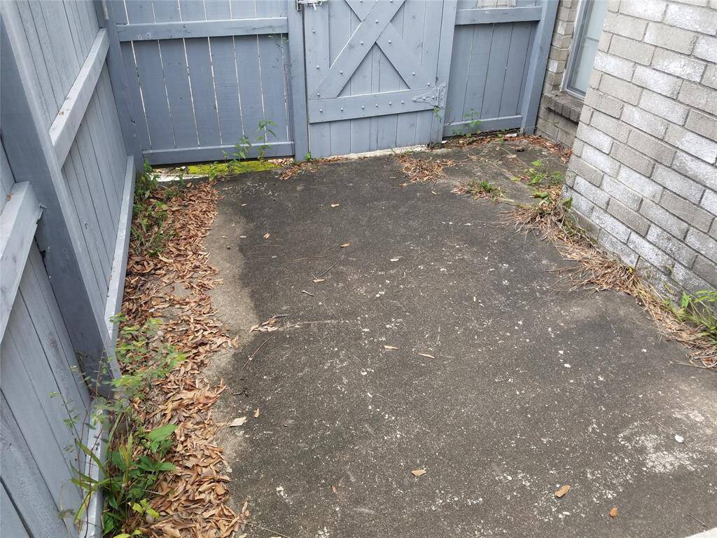 Private gated patio that is just outside of your front door.