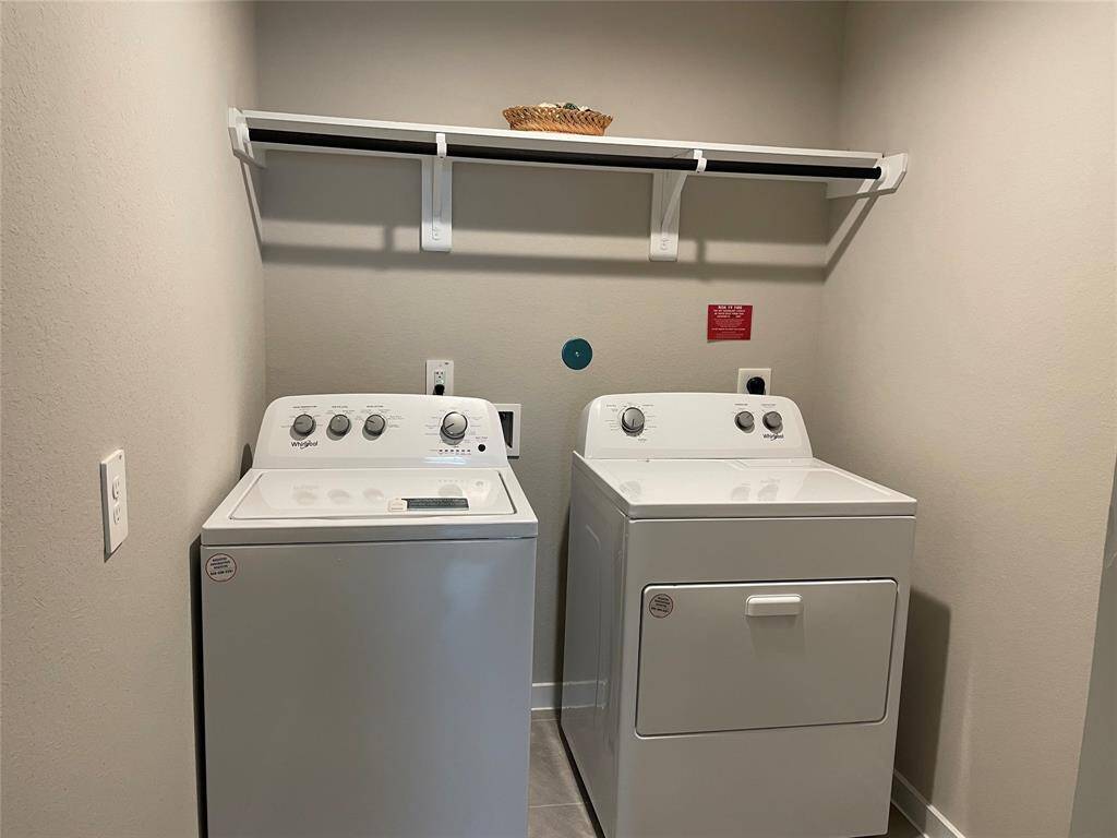 Washer and dryer are included.