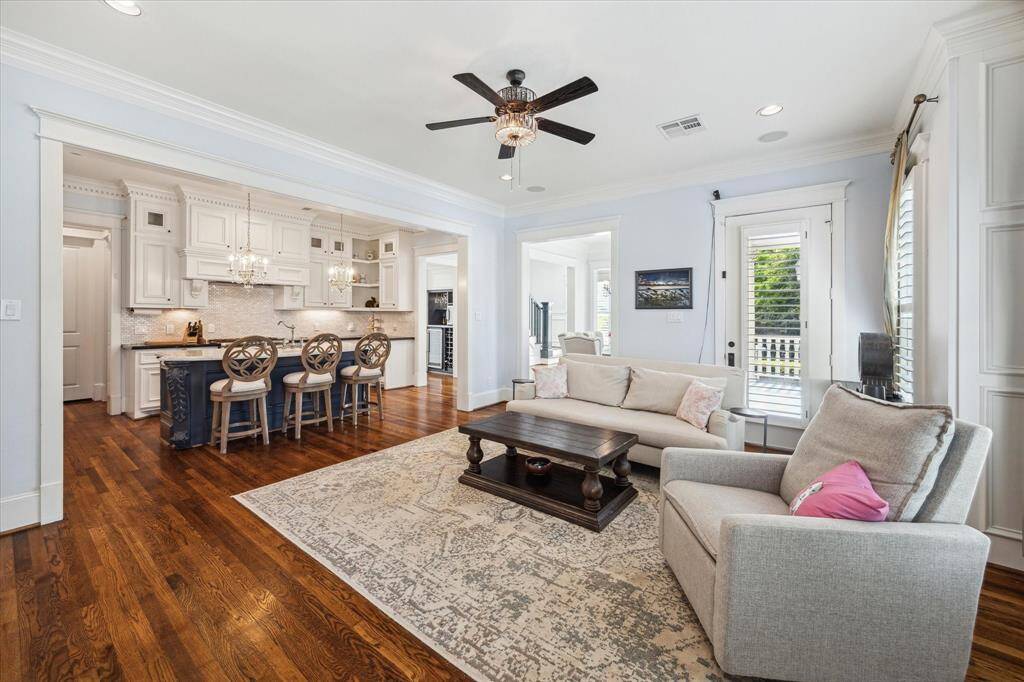 The kitchen provides plenty of room to prep, cook, and entertain in style.