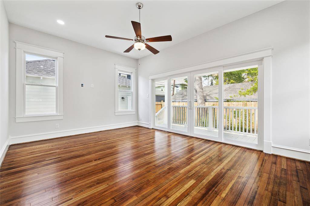 There is a second Primary Suite upstairs which would allow this space to be used as a back family room or den!