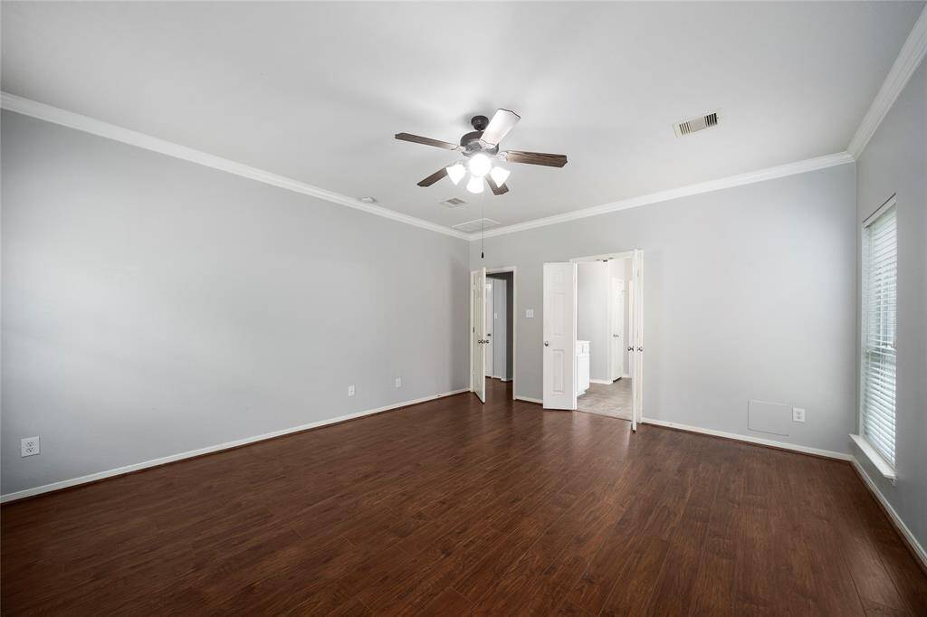 Spacious primary bedroom downstairs