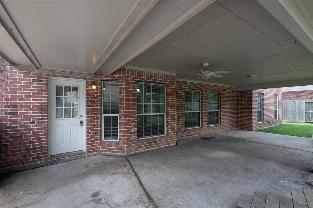 Covered back patio
