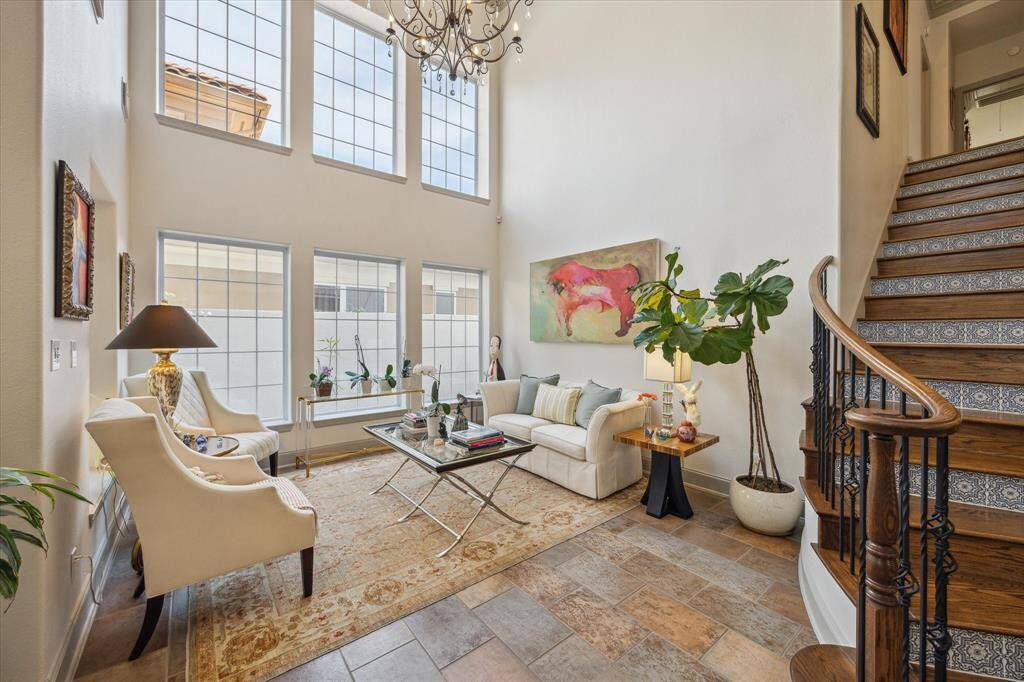 Two story formal living room