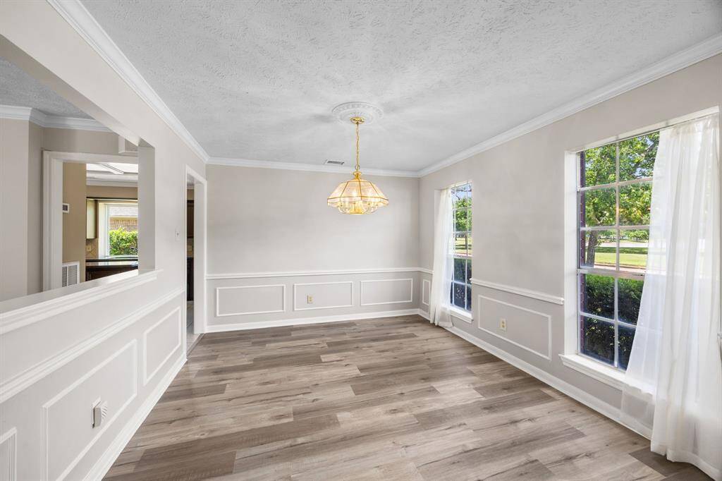 Spacious formal dining.