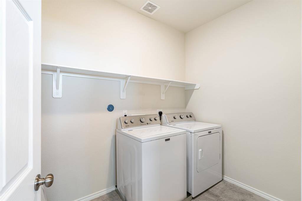 Huge laundry room on second level located near all of the bedrooms. Washer and dryer included.