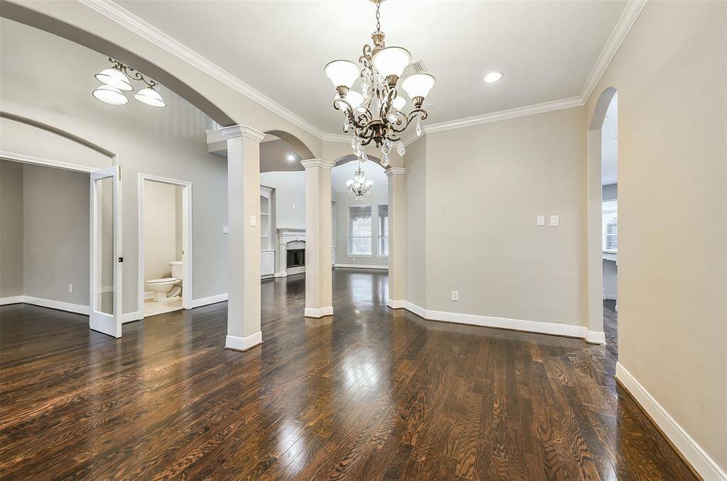 Formal dining room is located to your right as you enter the house