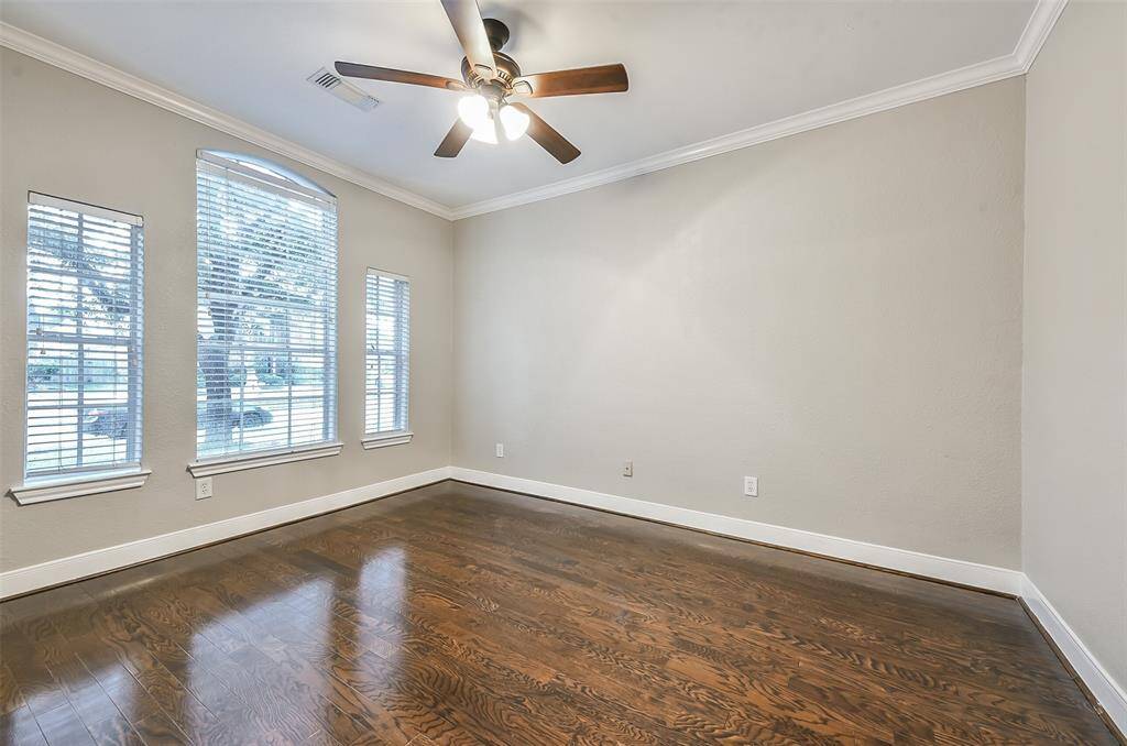 As you enter the front door, this gorgeous office with French doors will be on your left