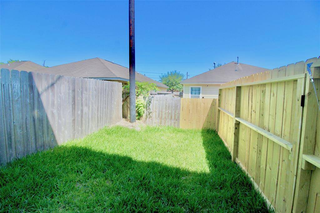 Fenced backyard