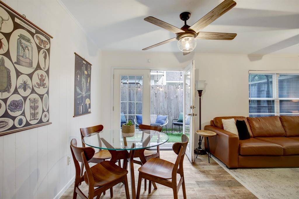 Secondary living space providing access to the spacious back patio.