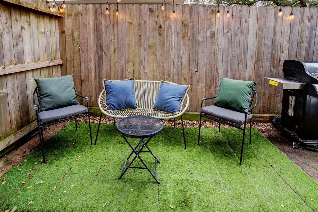 Outdoor living space.