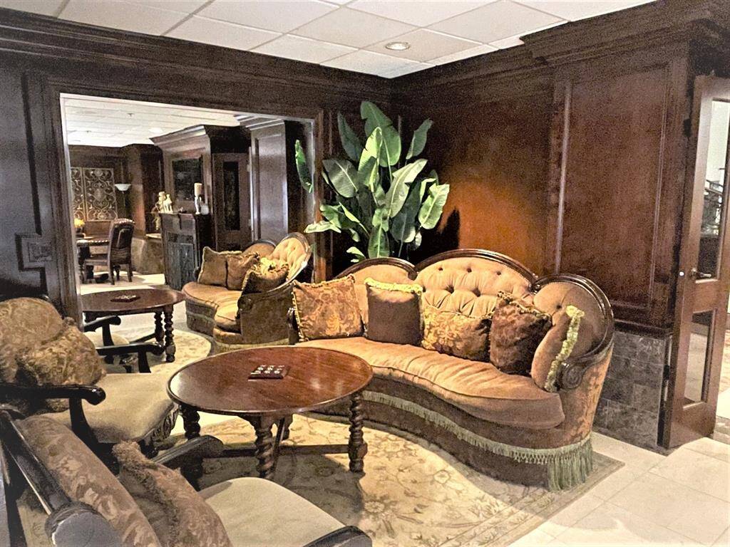 Seating area in the private club room