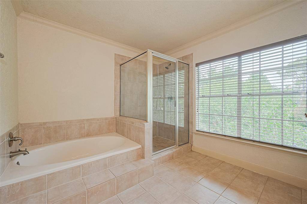 Separate tub and shower in primary bath