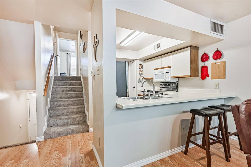Living is open to kitchen.