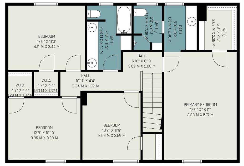 Floor plan view of the second floor.