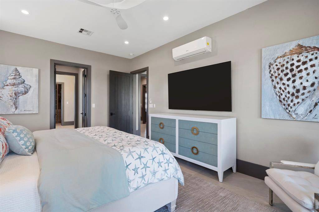 Primary retreat is just off the game room/living room/wet bar on the second floor.