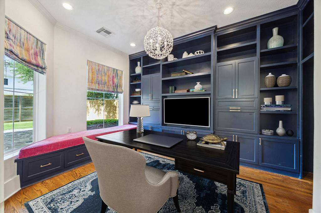 Virtually staged office.